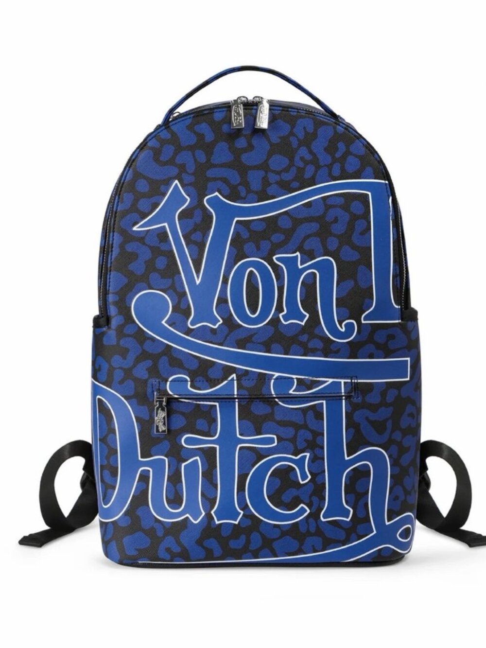 Von Dutch Large Backpack Blue Cheetah Color. Multipurpose Backpack